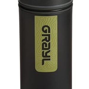 GRAYL GeoPress 24 oz Water Purifier Bottle - Filter for Hiking, Camping, Survival, Travel (Black Camo)